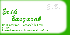 erik baszarab business card